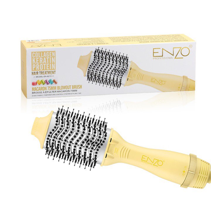Brosse ENZO 1500w à 75MM avec technologie ionique et nano TITANIUM