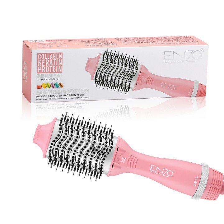 Brosse ENZO 1500w à 75MM avec technologie ionique et nano TITANIUM
