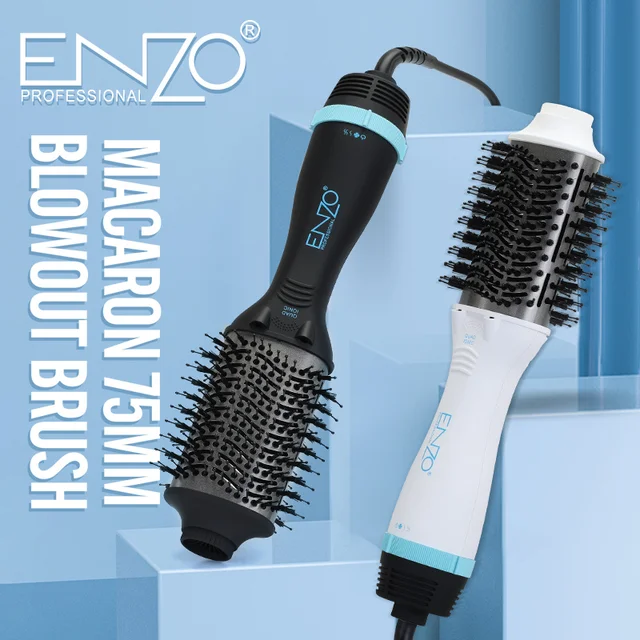 Brosse ENZO 1500w à 75MM avec technologie ionique et nano TITANIUM