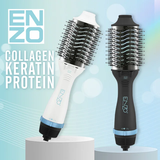 Brosse ENZO 1500w à 75MM avec technologie ionique et nano TITANIUM
