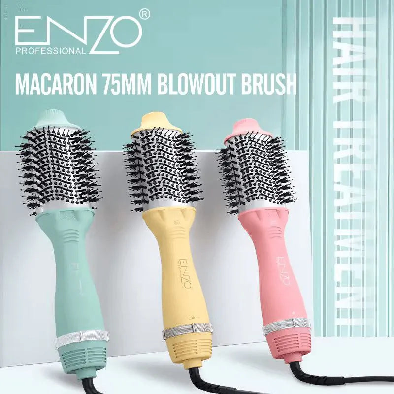 Brosse ENZO 1500w à 75MM avec technologie ionique et nano TITANIUM